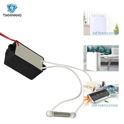 रसोई उपकरणों के लिए नई सामग्री 50mg 100mg DC 12V मिनी एयर प्यूरीफायर ओजोन जेनरेटर Ionizer